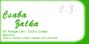 csaba zalka business card